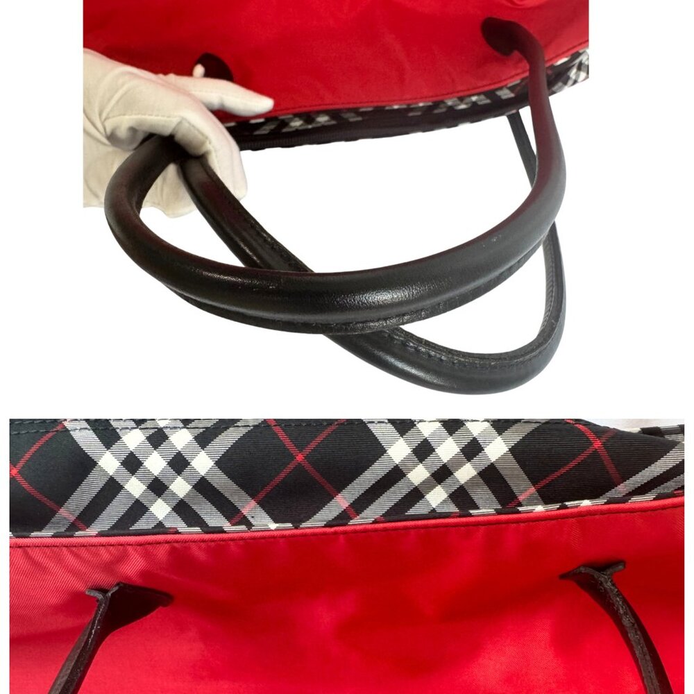 Burberry Blue Label Large Red Tote Bag in Synthetic - Picture 11 of 11